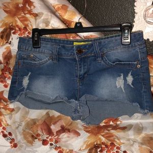 Blue jean shorts